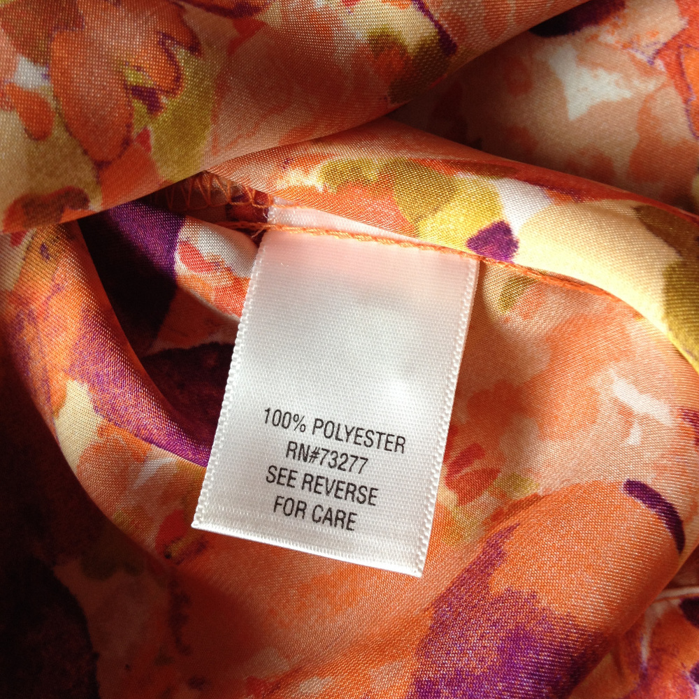 Apt. 9 Wine & Coral Abstract Print Blouse - Picture 6 of 8